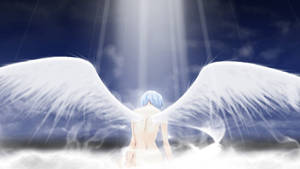 Evangelion 4k Rei Angel Wings Wallpaper