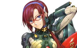 Evangelion Mari On Pilot Suit Wallpaper