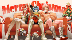 Evangelion With Suit Anime Christmas Wallpaper
