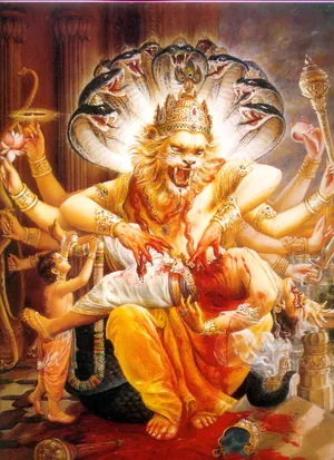 Evil Destroyer Lord Narsimha Wallpaper