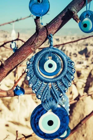 Evil eye pattern. Greek heart bead and turkish... - Stock Illustration  [101286154] - PIXTA