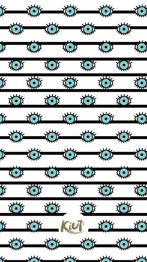 Evil Eye Stripes Pattern Wallpaper