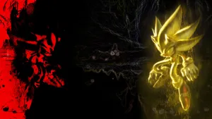 Evil Glowing Yellow Shadow Wallpaper