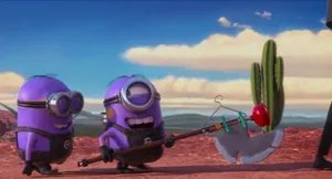 Evil Minion Holding An Axe Wallpaper