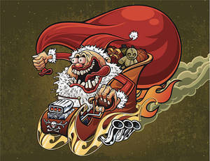 Evil Santa Hot Wheel Sleigh Wallpaper