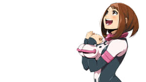 Excited Uraraka Aesthetic Wallpaper