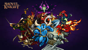 Exciting Characters From The Shovel Knight Game Wallpaper