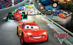 Exciting Line-up Of Racers At The World Grand Prix In Cars 2 Wallpaper
