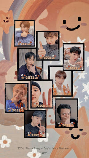 Exo Picture Collage Wallpaper