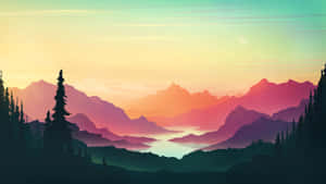 Experience The Captivating Beauty Of A Majestic Mountain Landscape Wallpaper