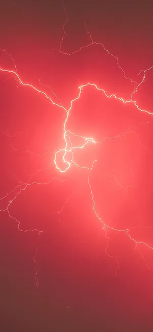 Experience The Power Of Red Lightning Wallpaper