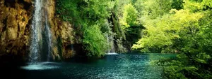 Experience The Sumer With A Beautiful Spring Dual Monitor Scene Wallpaper