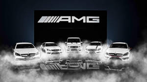 Experience The Thrill Of Driving In A Mercedes-benz Amg Wallpaper