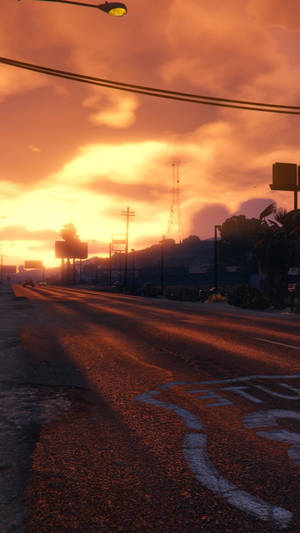 Experience The Thrills Of Grand Theft Auto V On Your Iphone! Wallpaper