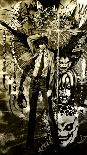 Explore The Dark And Dangerous World Of Death Note Aesthetic Wallpaper