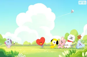 Explore The Imaginary World Of Bt21 In Brilliant 4k Wallpaper