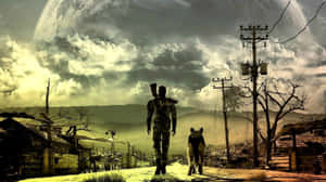 Explore The Ruins Of Las Vegas In Fallout: New Vegas Wallpaper