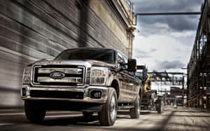 Explore The Uncompromising Rugged Power Of The Ford Powerstroke Wallpaper