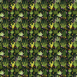 Explore Your Wild Side With The Dark Girly Vintage Cactus Pattern Wallpaper