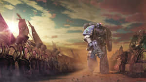 “exploring A Dangerous Alien World With Warhammer 4k” Wallpaper