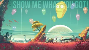 Exploring The Multiverse With Rick And Morty 🚀 Wallpaper