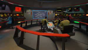 Exploring The Unknown Aboard The Starship Enterprise Wallpaper