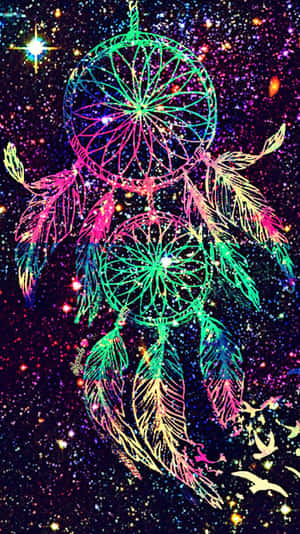Exploring The Wonders Of The Neon Galaxy Wallpaper