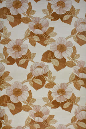 Expressive Floral Design Of The 1970s Wallpaper