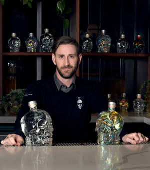 Exquisite Crystal Head Vodka Showcased By Professional Bartender Wallpaper