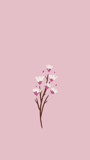 Exquisite Light Pink Floral Wallpaper For Iphone Wallpaper