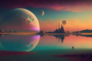 Extraterrestrial_ Sunset_ Landscape Wallpaper