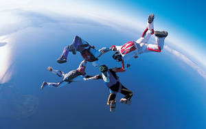 Extreme Sports Skydiving Formation Wallpaper