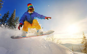 Extreme Sports Snowboarding Mountain Wallpaper