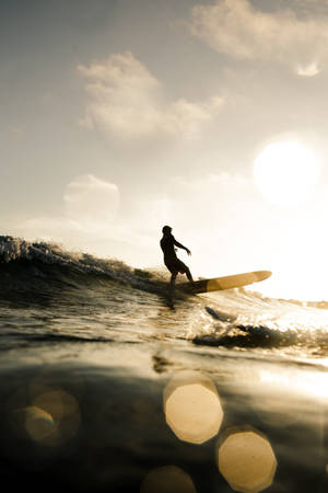 Extreme Sports Surfing Silhouette Wallpaper
