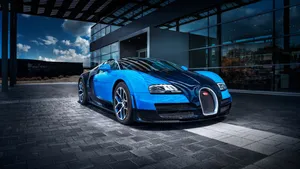 Eye-catching Black Bugatti Car Wallpaper