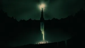 Eye Of Sauron Lights Up Fellowship Wallpaper