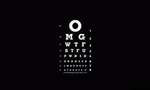 Eye Test With Black Background Wallpaper