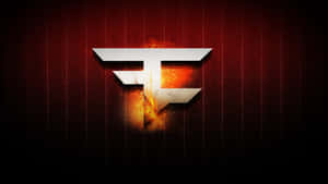 F Logo In Flames On A Black Background Wallpaper