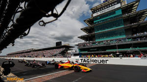 F1 Cars In Indianapolis 500 Event Wallpaper