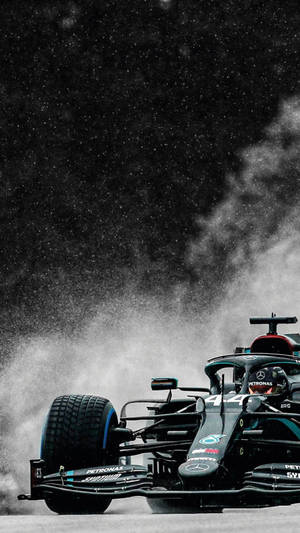 F1 Phone Black Mercedes Formula Wallpaper