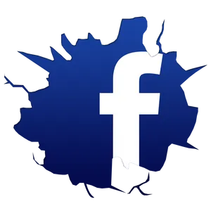 Facebook Cracked Art Wallpaper