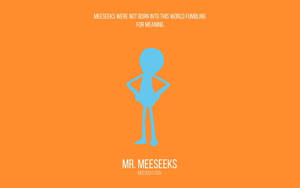 Faceless Mr Meeseeks In Orange Wallpaper