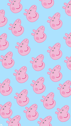 Faces Of Peppa Pig Iphone Wallpaper