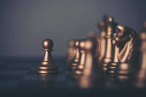 Faded Chess Bronze Pawn Wallpaper