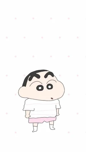 Faded Crayon Shinchan Aesthetic Wallpaper