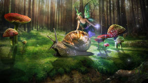 Fairy Grunge Snail Friend Wallpaper