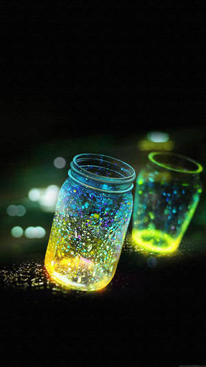Fairy Lights Glass Android Phone Wallpaper