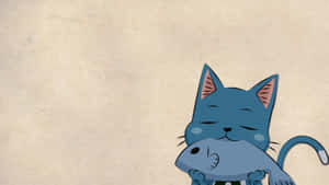 Fairy Tail Aesthetic Happy Eating A Fish Wallpaper