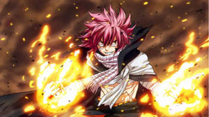 Fairy Tail Natsu With Fire Wallpaper
