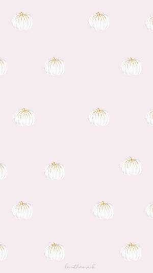 Fall Aesthetic Iphone White Pumpkins Wallpaper
